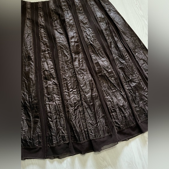 Vintage Danier Brown lined skirt - Picture 2 of 6
